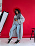 Knitted cardigan "MALIBU" - gray